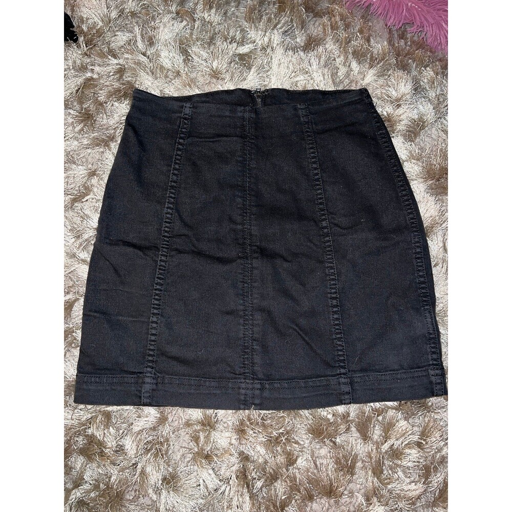 Free People Black/Grey Mini Skirt